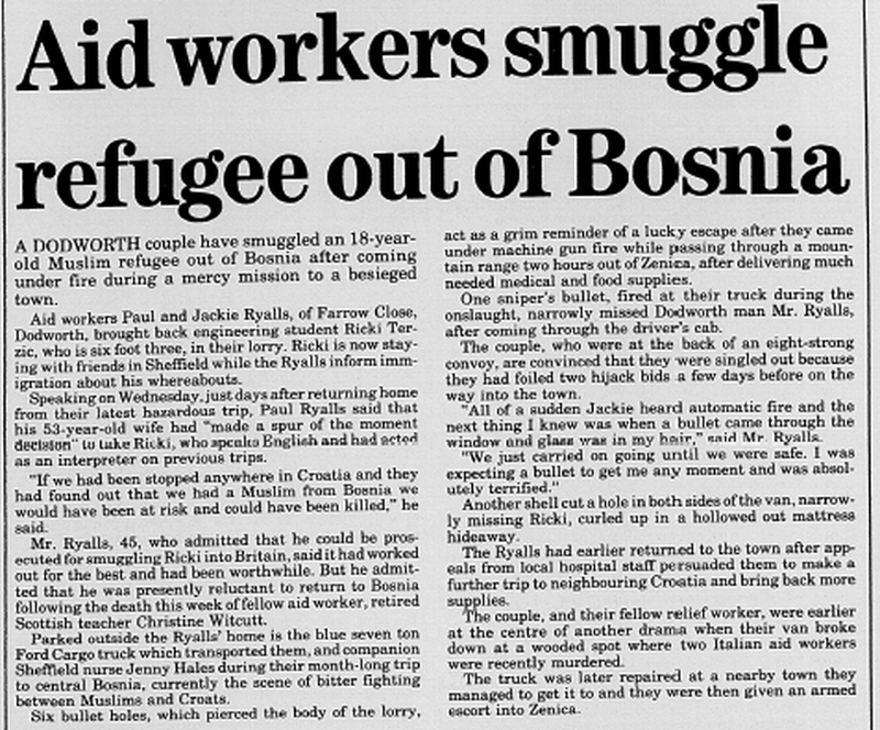 Other image for Refugee says he’s never forgotten Barnsley and its people